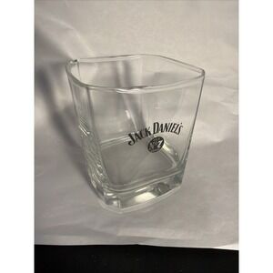 Jack Daniels Old No. 7 Whisky Lowball Square Old Fashion Rocks Glass